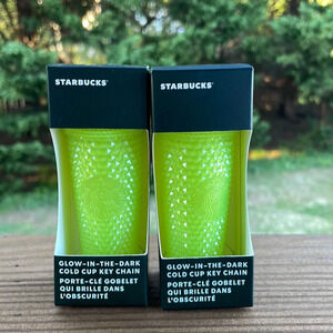 Set of 2 starbucks lemon grass studded key chains